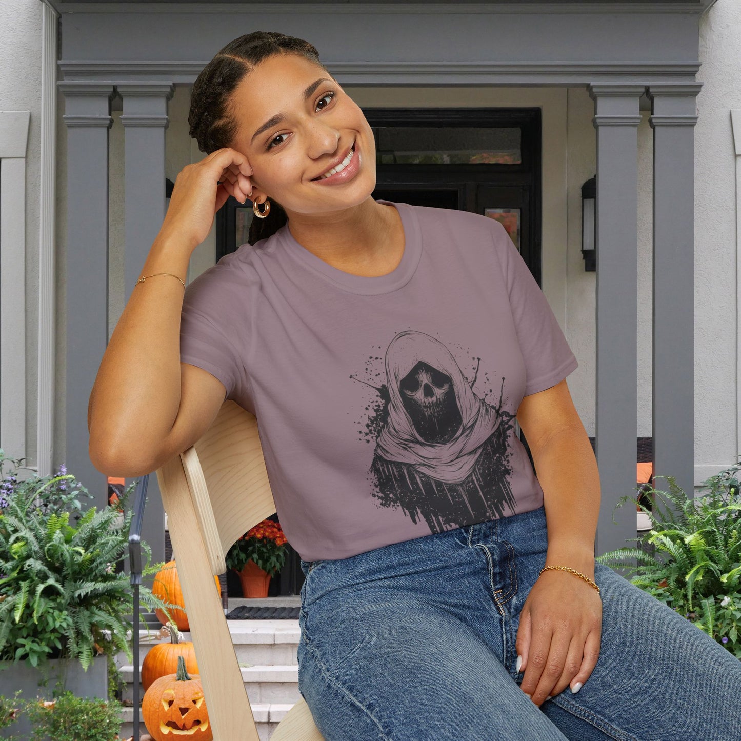 Creepy Ghost Adult T-shirt