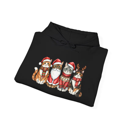 Santa Claus Cats Adult Heavy Blend™ Hooded Sweatshirt