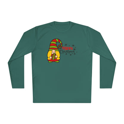 Merry Christmas Girl Gnome Adult Long Sleeve Tee