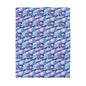 Azure Kumo Flow Microfiber Duvet Cover