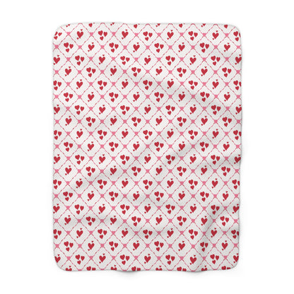 Cupid’s Lattice Fleece Blanket