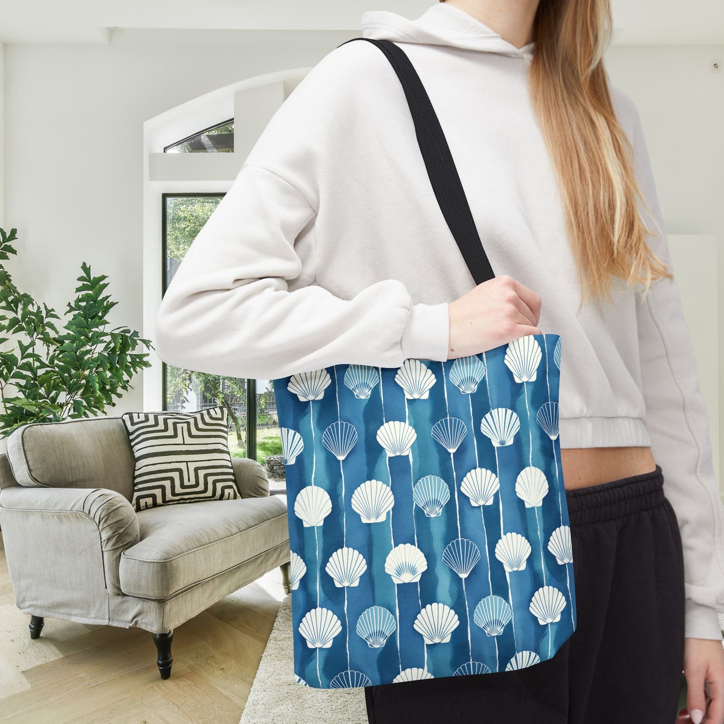 Oceanline Shells Canvas Tote Bag