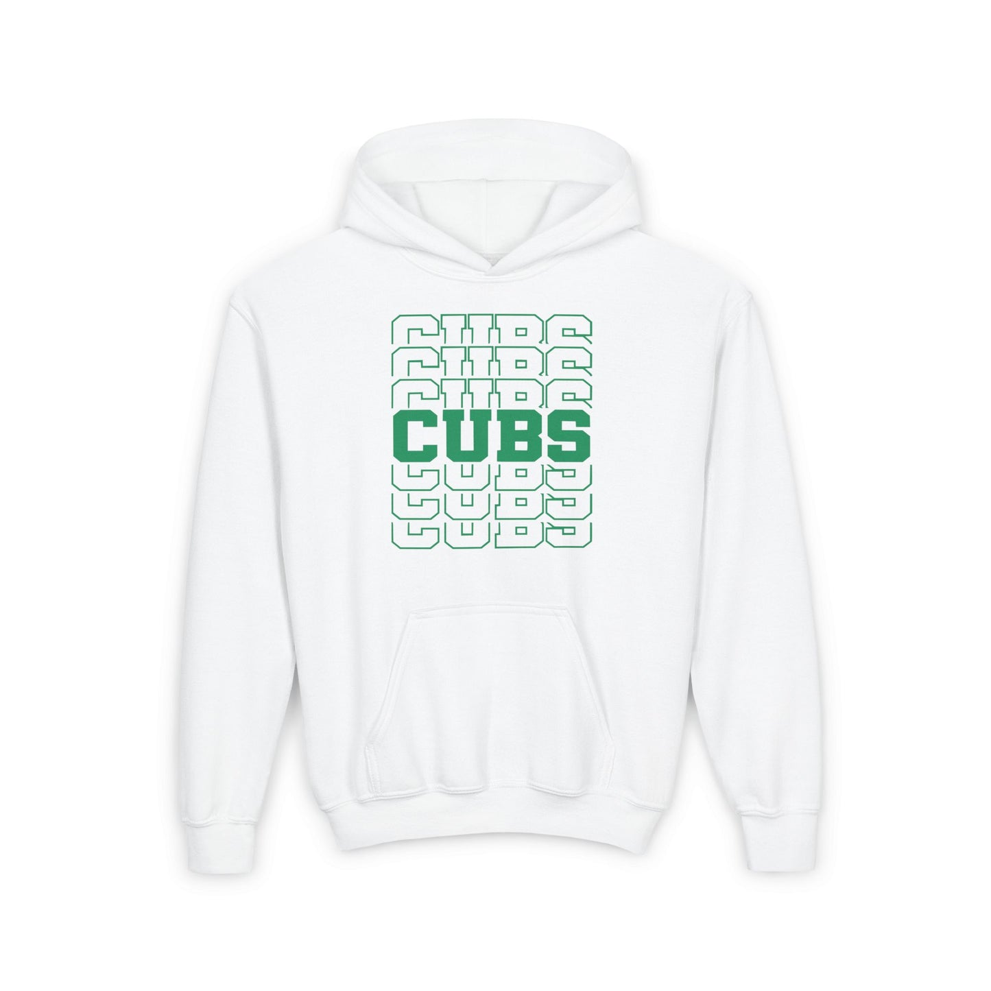 Cubs (Stacked) Mascot Youth Heavy Blend Hoodie