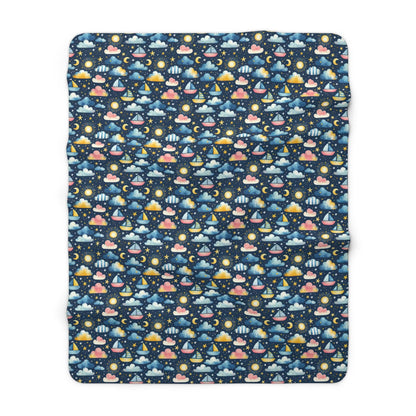 Night Sail Dreams Fleece Blanket