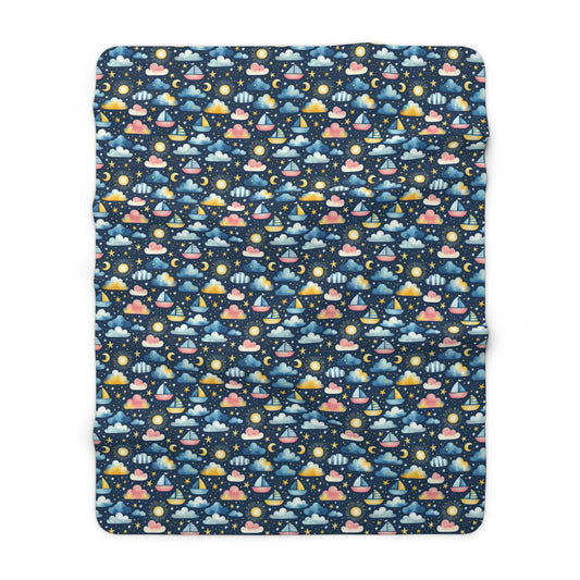 Night Sail Dreams Fleece Blanket