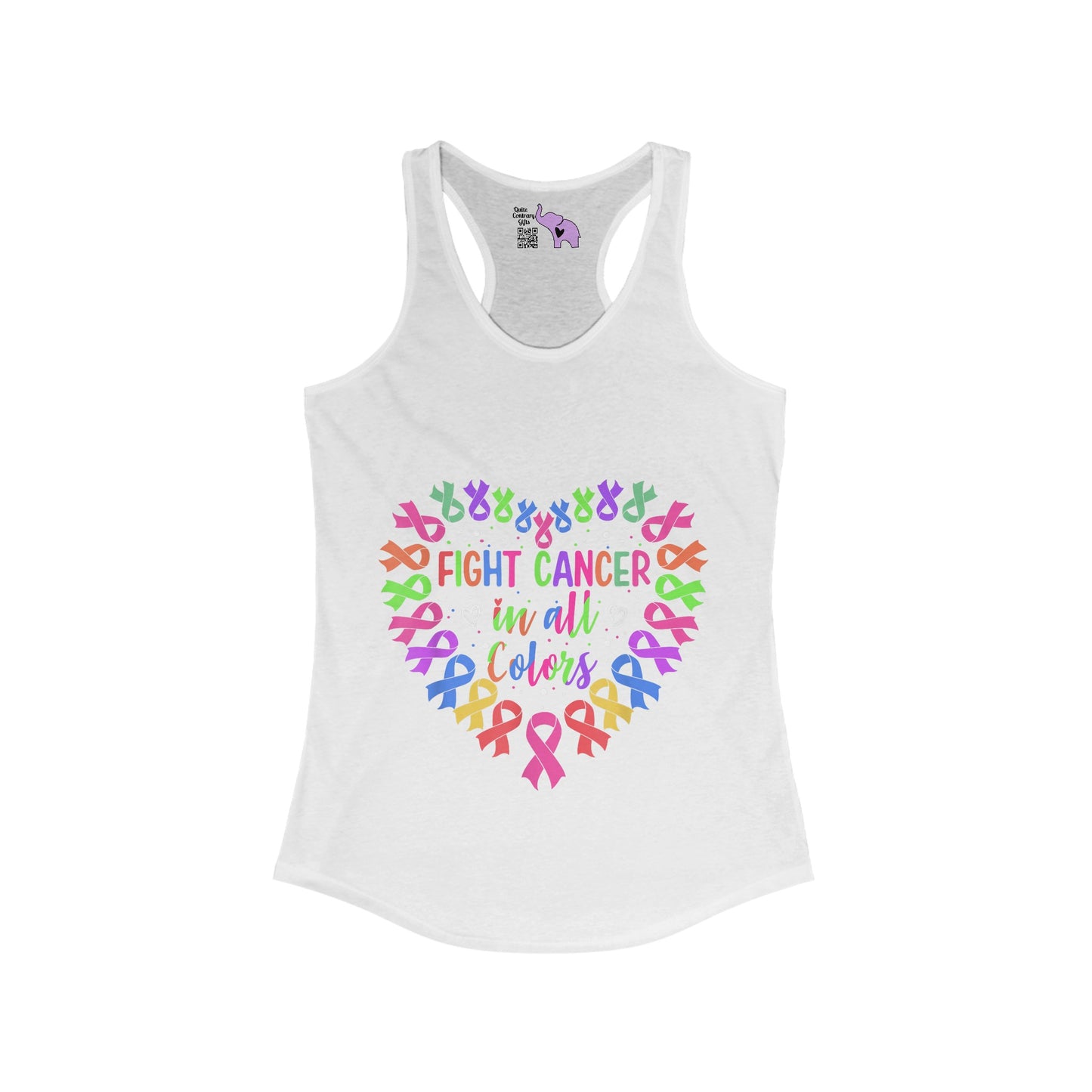 Fight Cancer in All Colors 12 Women's Ideal Racerback Tank