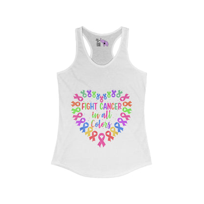 Fight Cancer in All Colors 12 Women's Ideal Racerback Tank