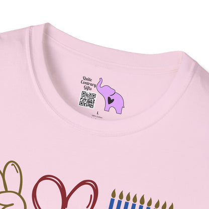 Peace Love Hanukkah Adult T-shirt
