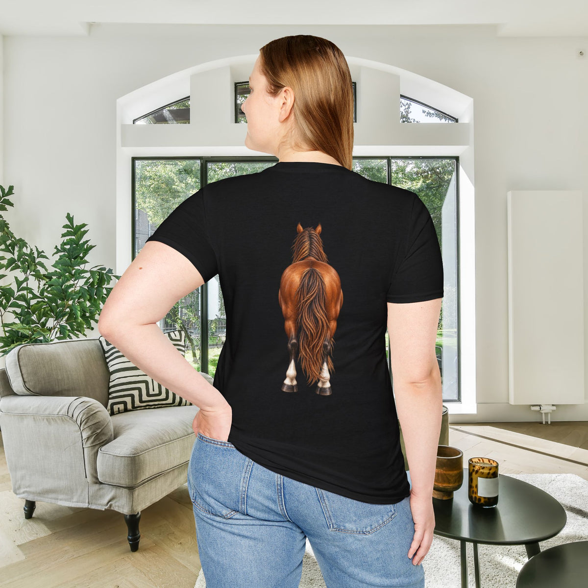 ""Front to Back Horse Lover Adult T-shirt