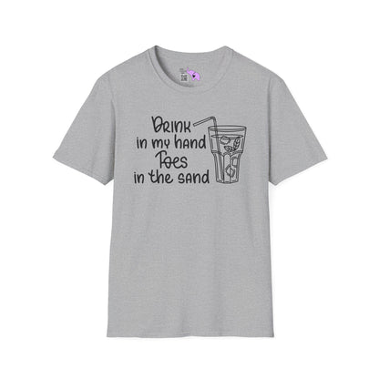 Drink In My Hand Toes In The Sand Adult T-shirt