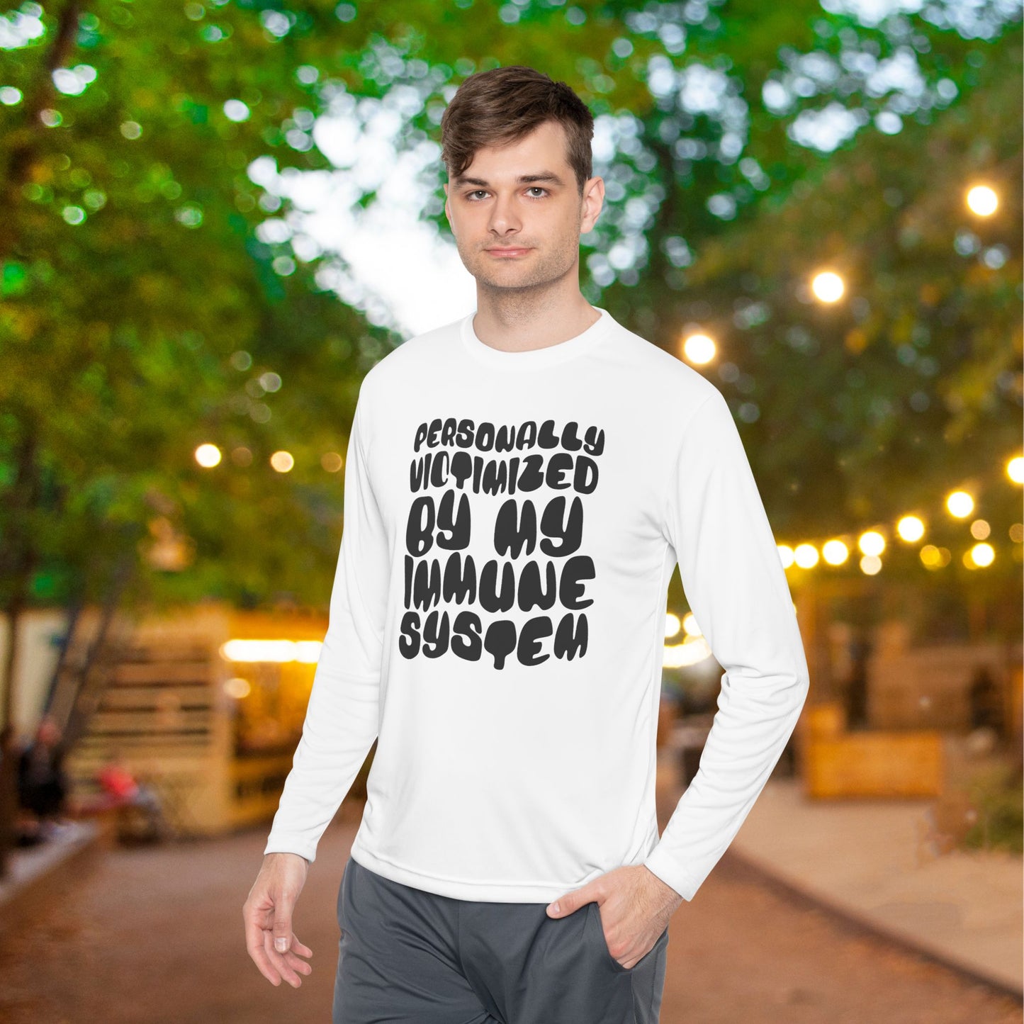 Personally Victimized By My Immune System Adult Long Sleeve Tee