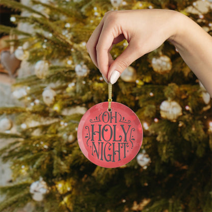 O Holy Night 2 Glass Ornament