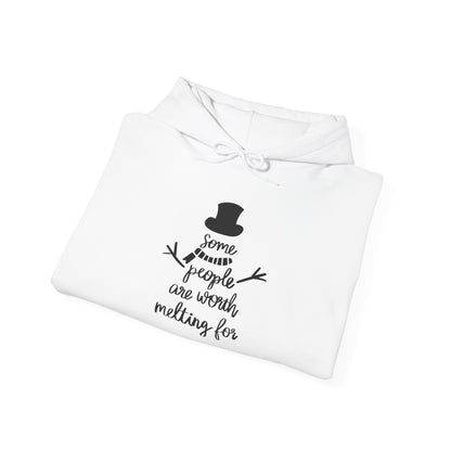 Some People Are Worth Melting For (Snowman) Adult Heavy Blend™ Hooded Sweatshirt