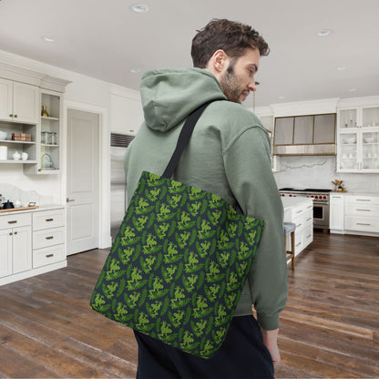 Emerald Canopy Frogs Canvas Tote Bag