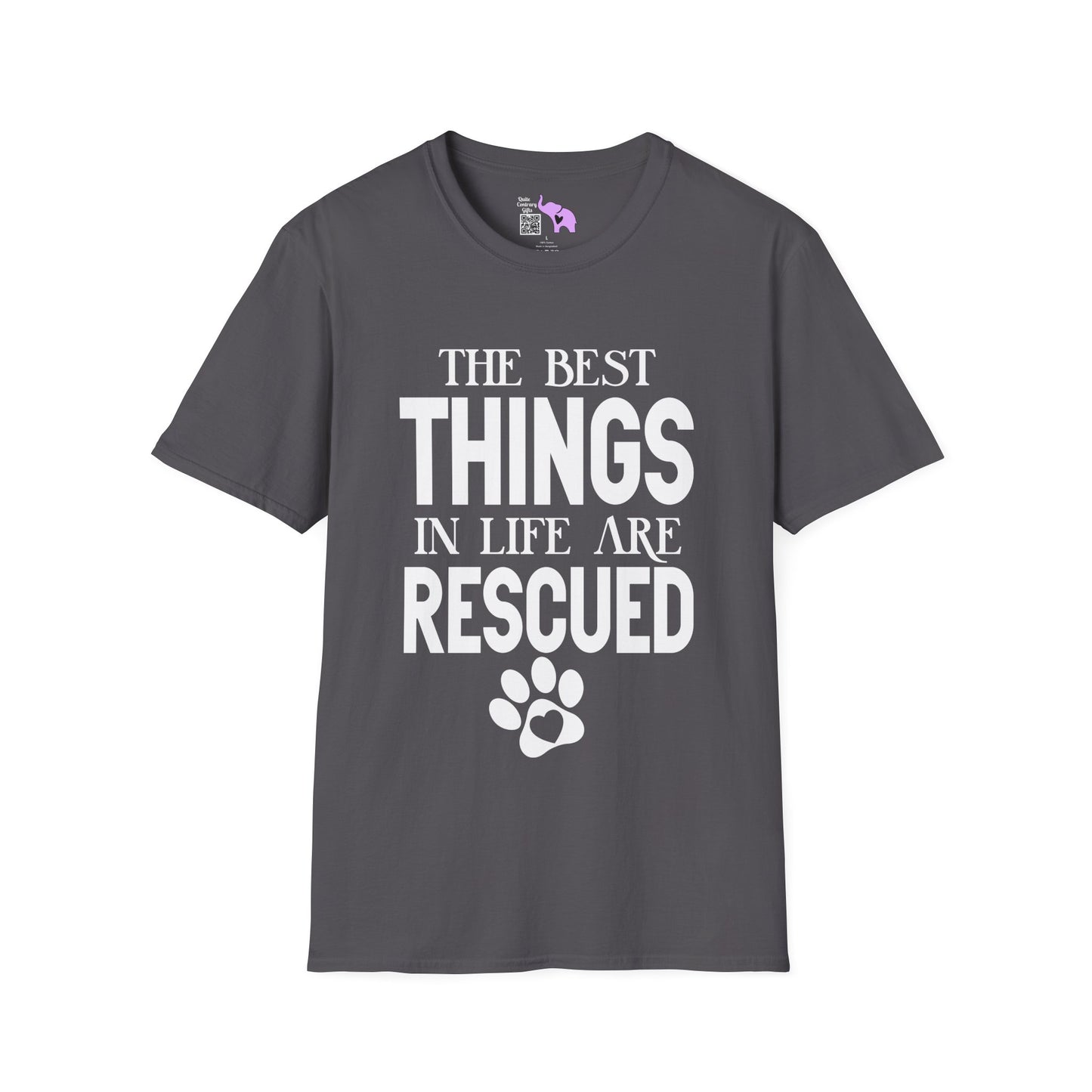 The Best Things In Life Are Rescued Adult T-shirt