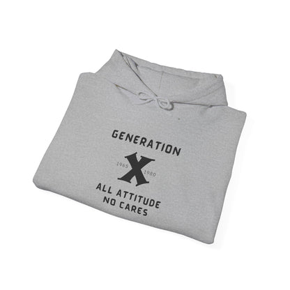 Gen X All Attitude No Cares Heavy Blend™ Hooded Sweatshirt