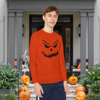 Loopy Jack-O-Lantern Youth Long Sleeve Tee