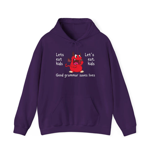 Let's Eat Kids Grammar Saves Lives Heavy Blend™ Hooded Sweatshirt