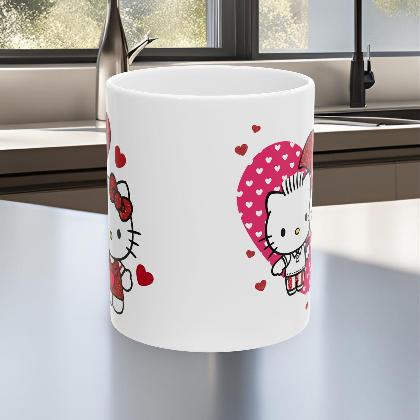 Hello Kitty Valentine Ceramic Mug, (11oz, 15oz)