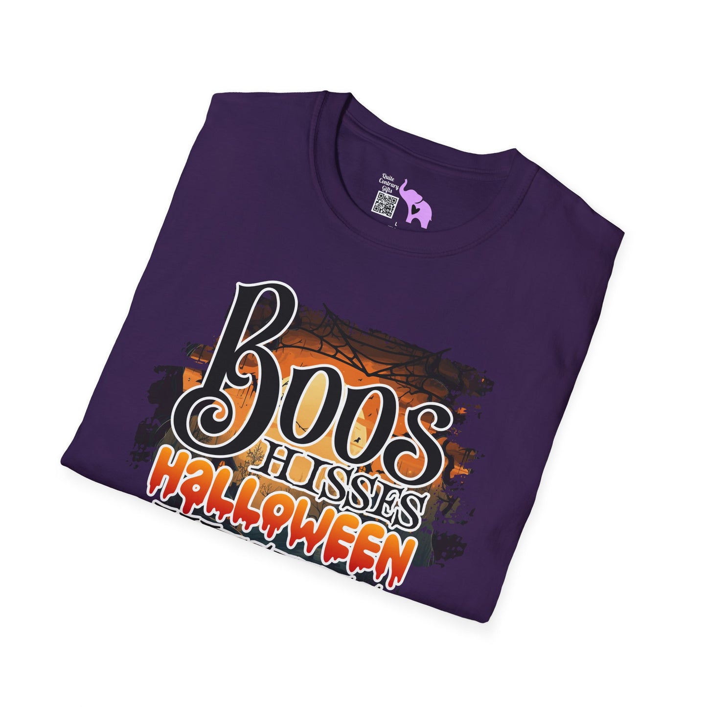 Boos Hisses Halloween Wishes Adult T-shirt