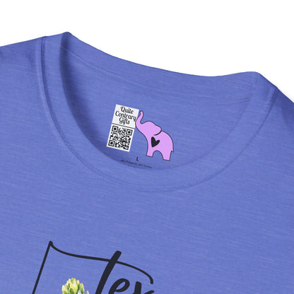 Texas Bluebonnets Outline Adult T-shirt