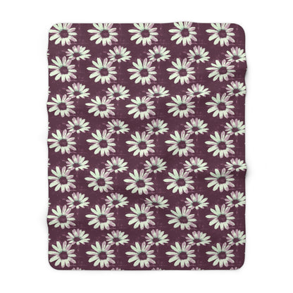 Purple Tide Petals Fleece Blanket