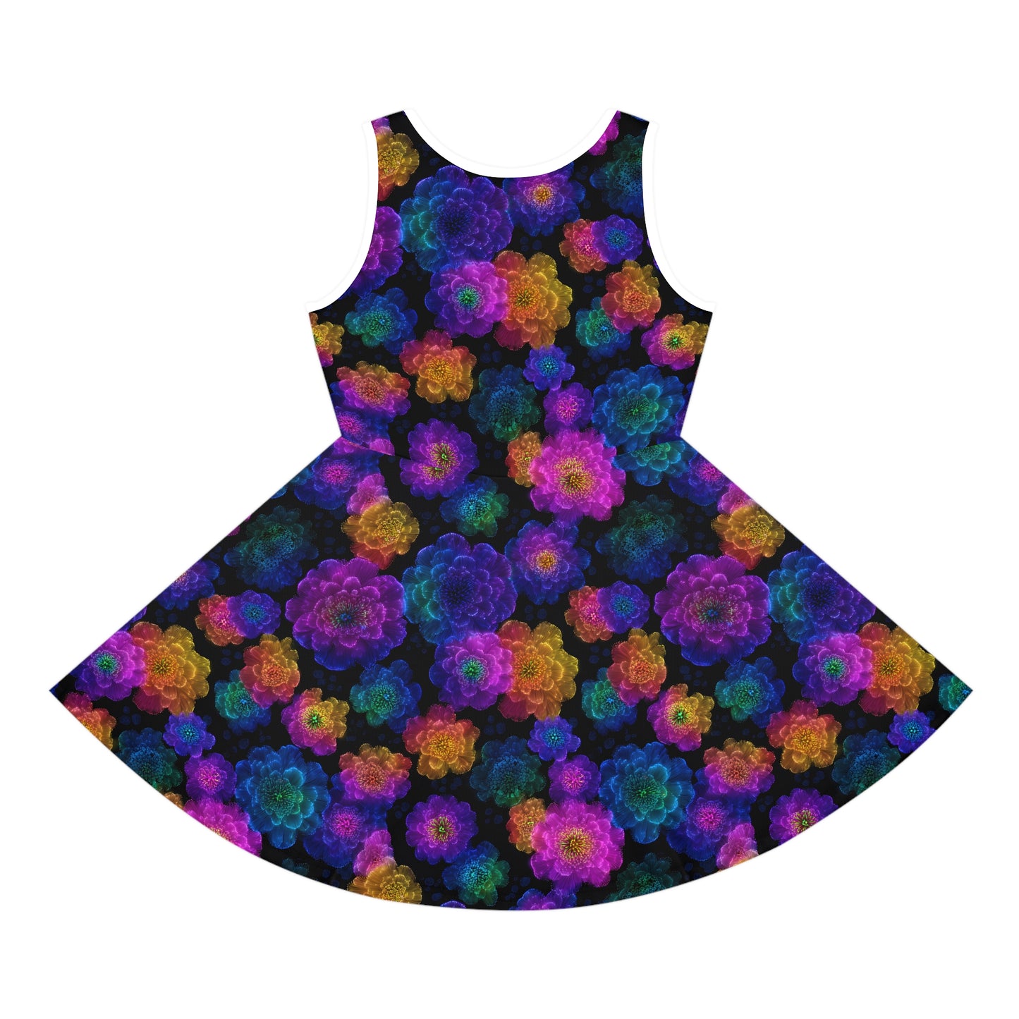 Luminous Carnations Girls' Sleeveless Sundress