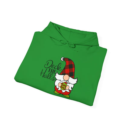 Deck the Halls Plaid Gnome Adult Heavy Blend™ Hoodie