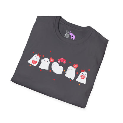 Valentines Ghosts Adult T-shirt