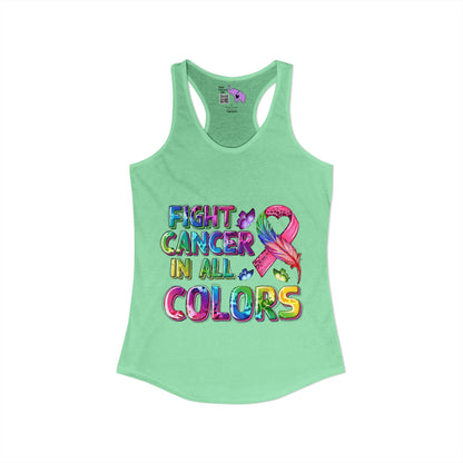 Fight Cancer In All Colors 8 Women's Ideal Racerback Tank