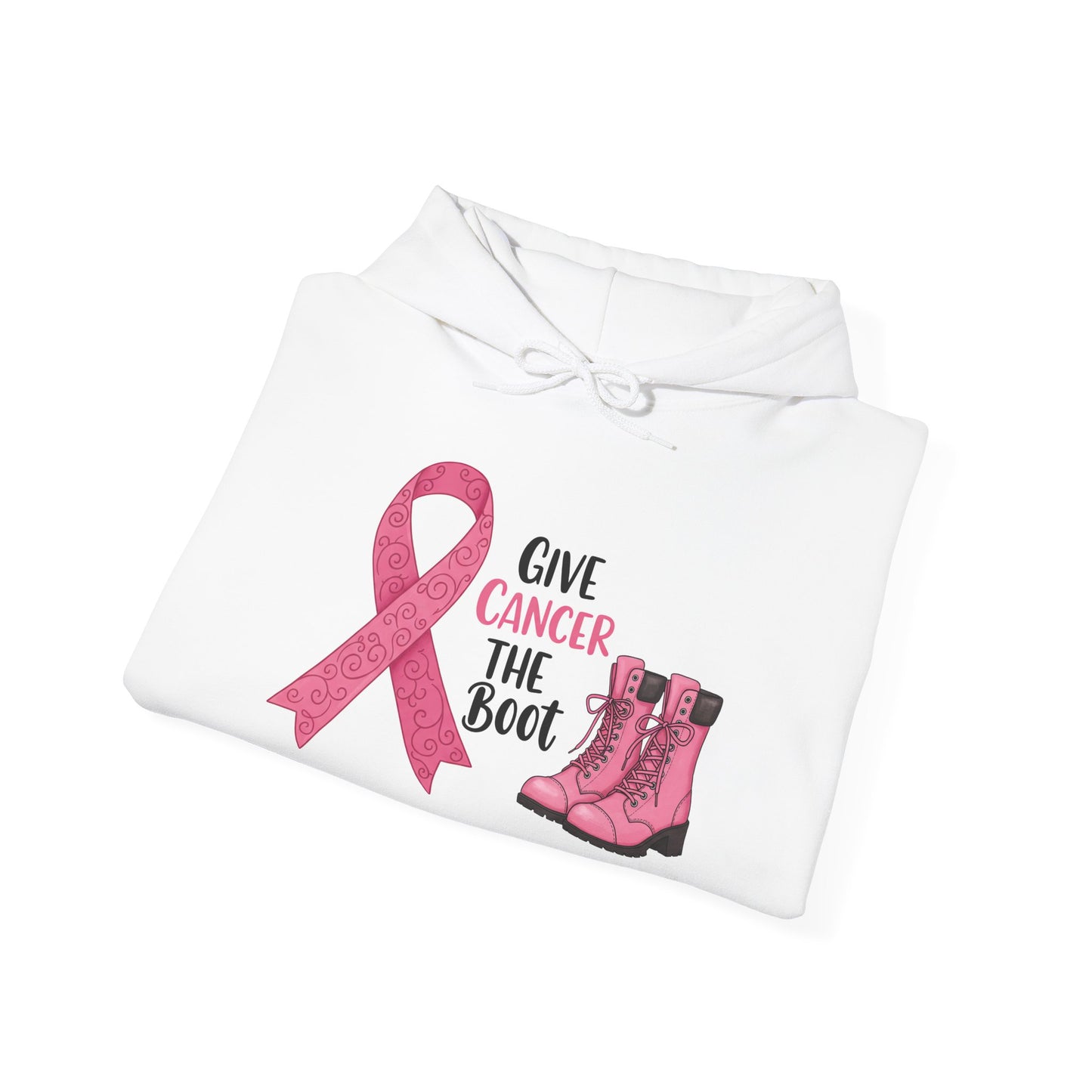 Give Cancer The Boot AdultHeavy Blend™ Hoodie