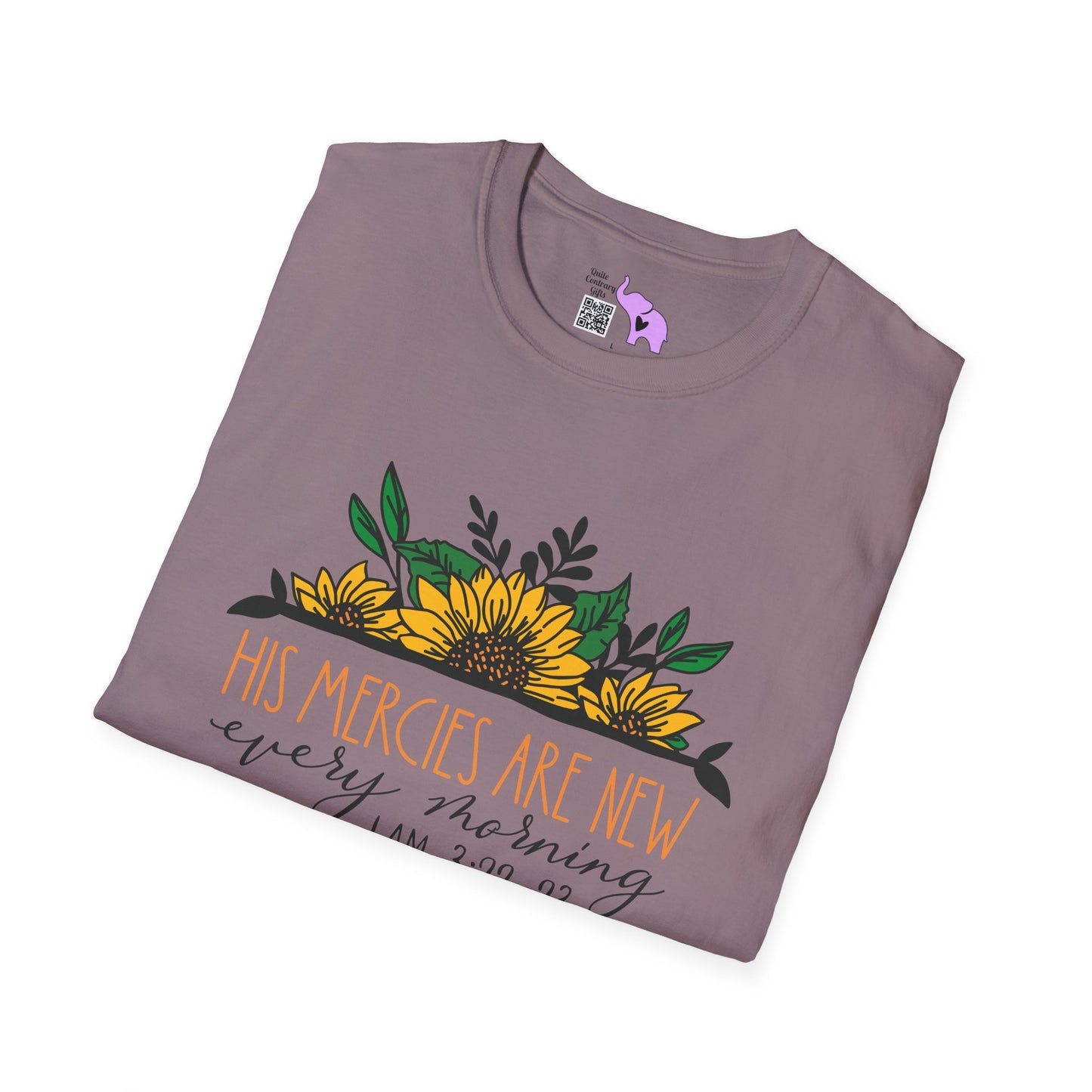His Mercies Are New Every Morning Lam. 3:22-23 Adult T-shirt