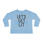 Hanukkah Let's Get Lit Toddler Long Sleeve Tee