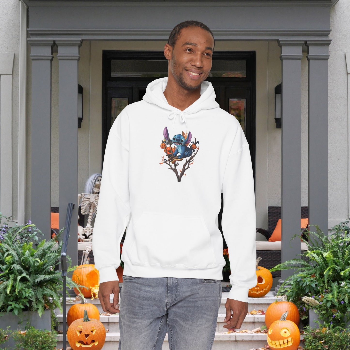 Spooky Stitch in Tree  Heavy Blend™ Hooded Sweatshirt