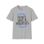 Hanukkah Peace Love & Miracles 2 Adult T-shirt