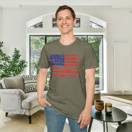 Gun Flag Adult T-shirt