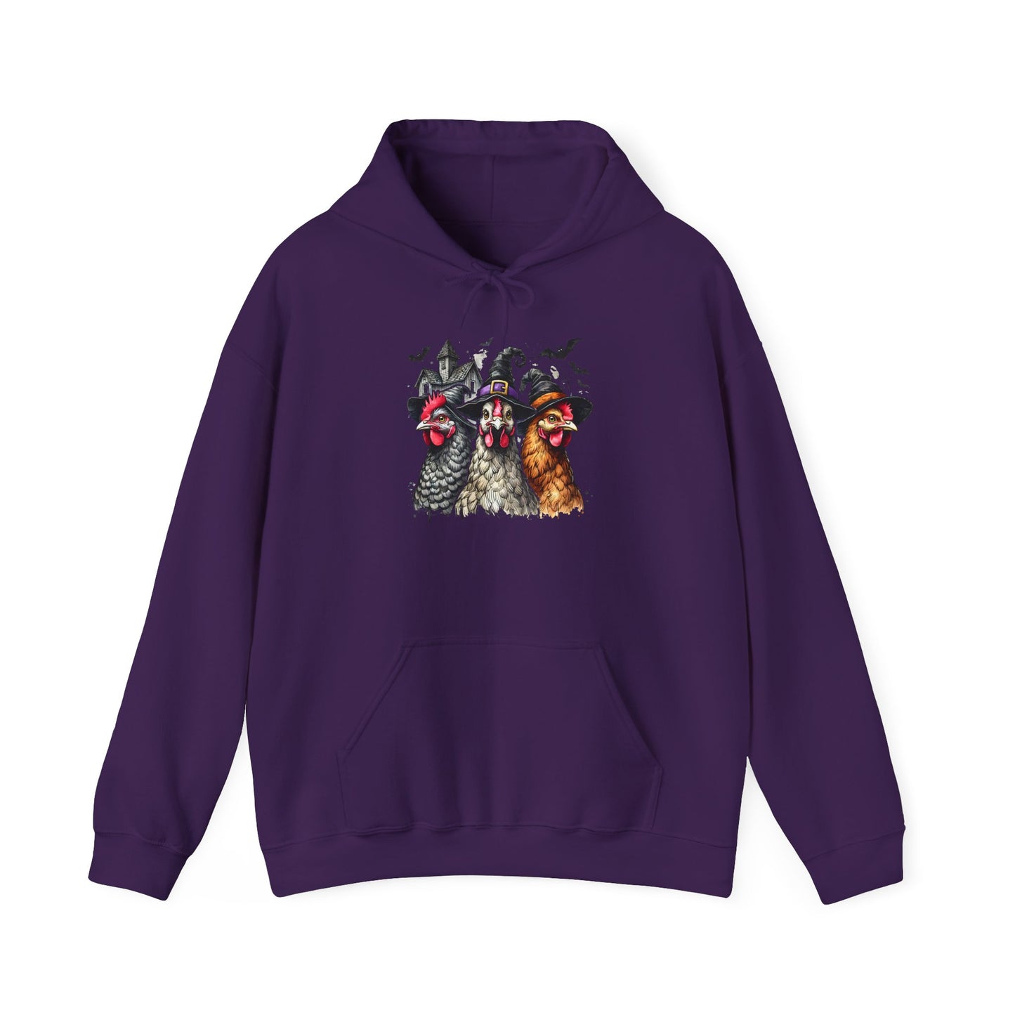 Spooky Witchy Chickens Heavy Blend™ Hooded Sweatshirt
