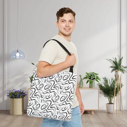 Grunge Scribbles Canvas Tote Bag