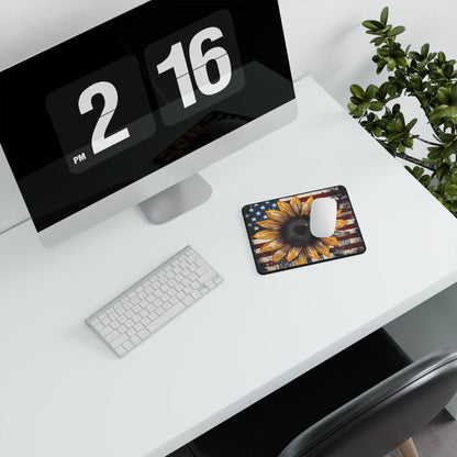 Stars, Stripes, & Sunflowers Non-Slip Gaming Mouse Pad