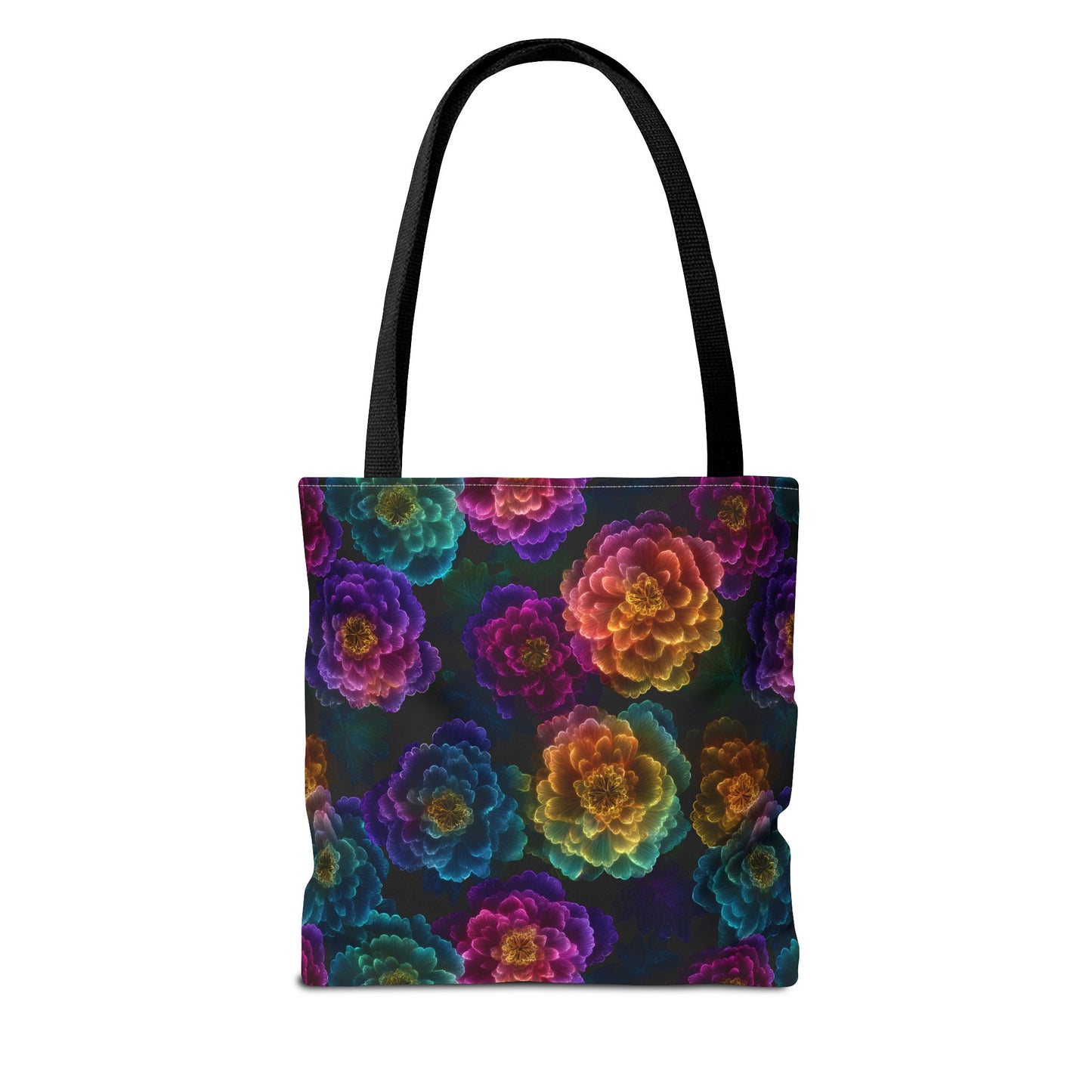 Neon Whisper Blooms Canvas Tote Bag