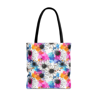 Watercolor Daisy Dream Canvas Tote Bag
