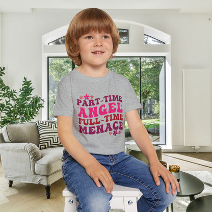 Part Time Angel Full Time Menace  Heavy Cotton™ Toddler T-shirt