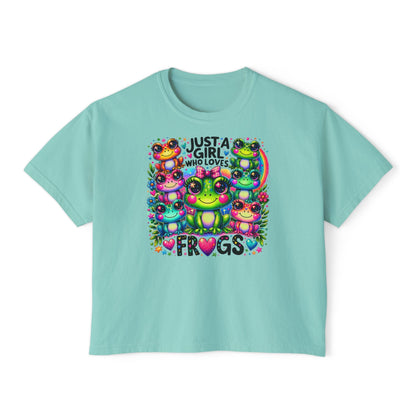 Just A Girl Who Loves Frogs Women's Boxy Tee
