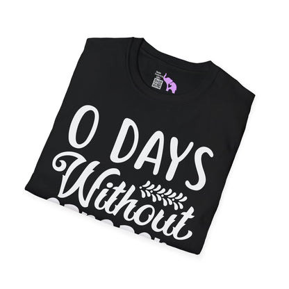 0 Days Without Sarcasm Adult T-shirt