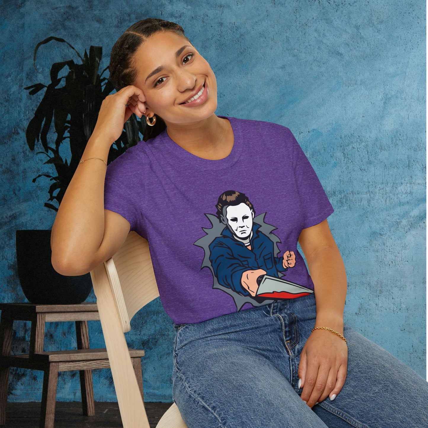 Michael Myers Knife (2) Adult T-shirt