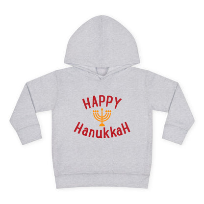 Happy Hanukkah Toddler Pullover Fleece Hoodie