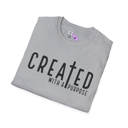 Created With A Purpose (with Cross) Adult T-shirt