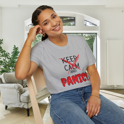 Keep Calm and Panic Adult T-shirt