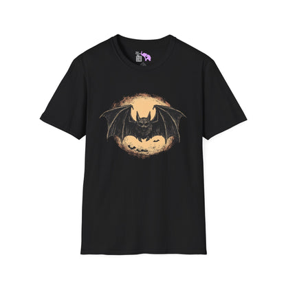 Bat Over Moon Adult T-shirt