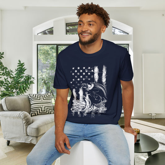 Fishin' & Freedom Adult Tshirt